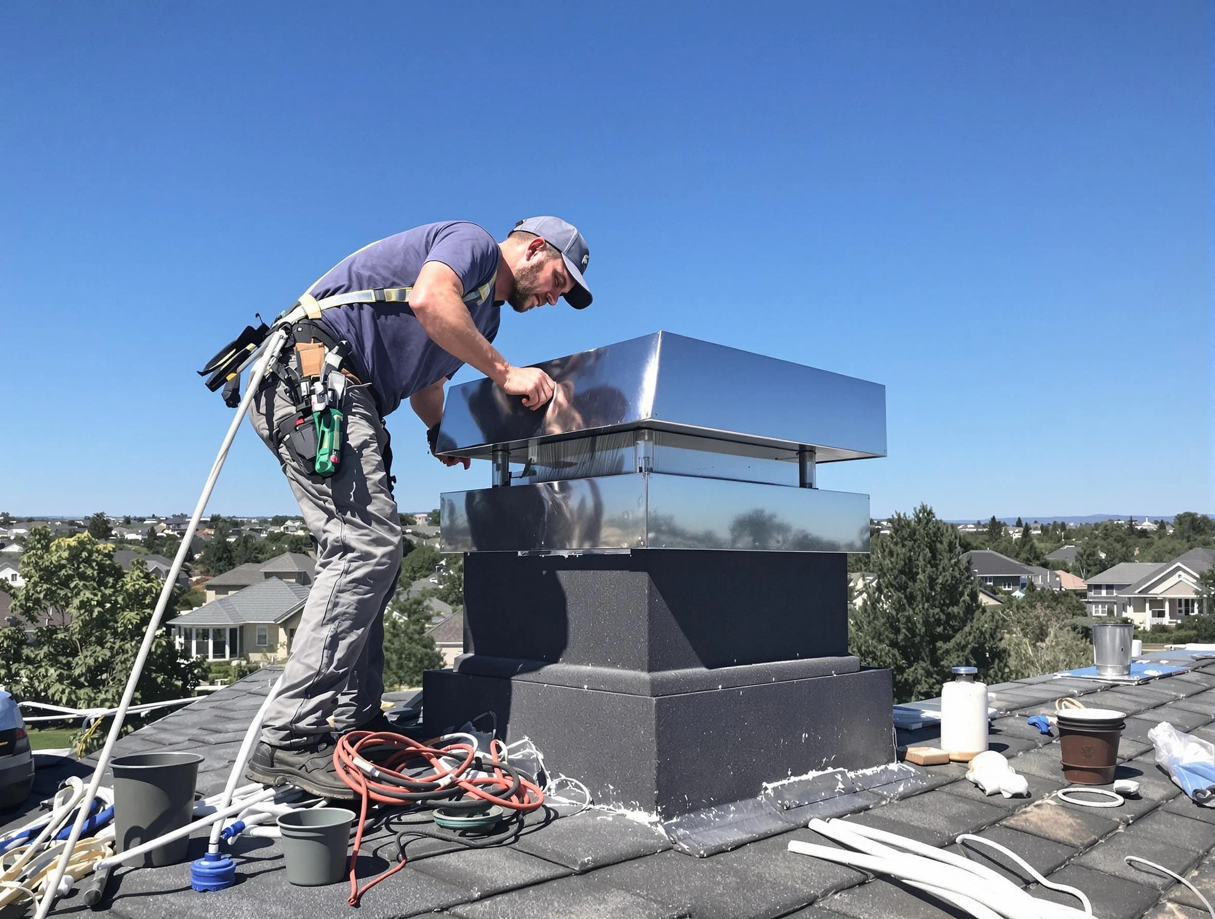 Chimney Cap Services in Brick
