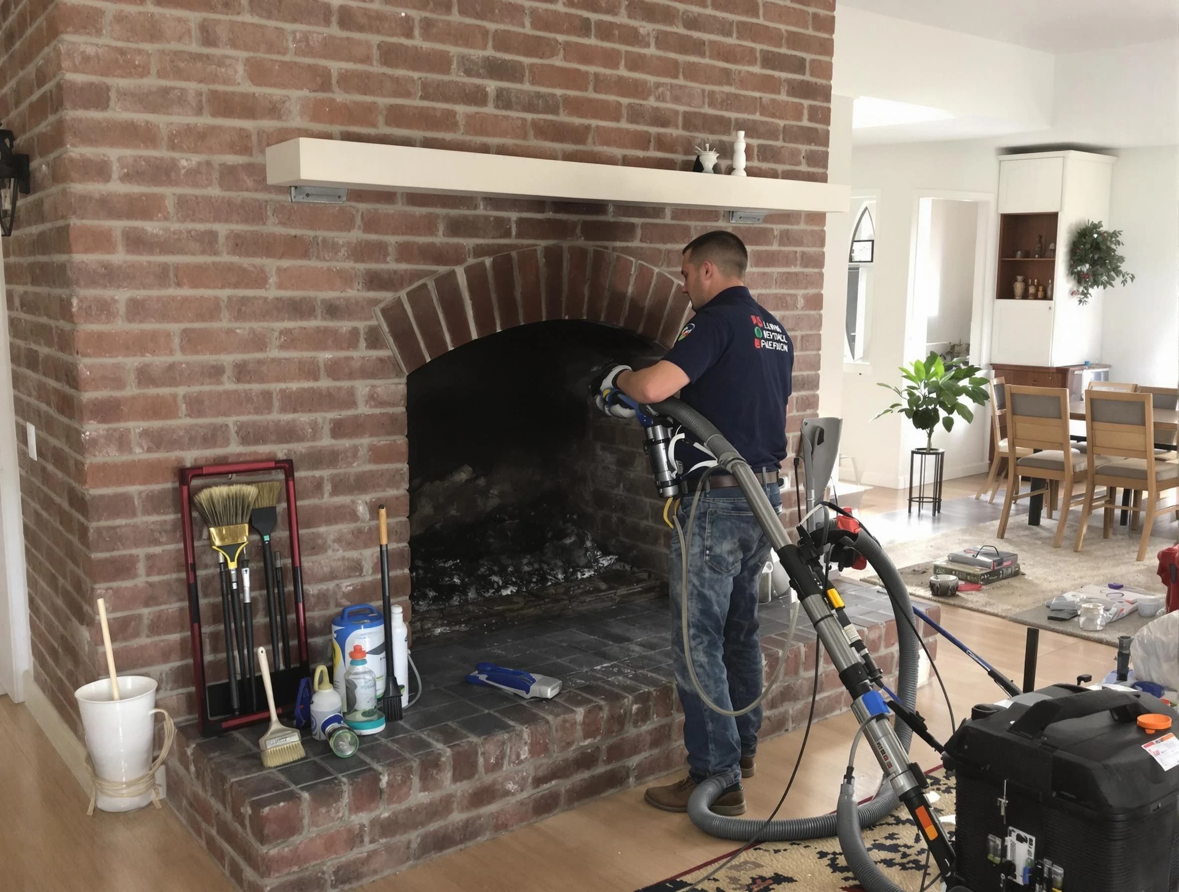 Chimney Cleaning in Brick