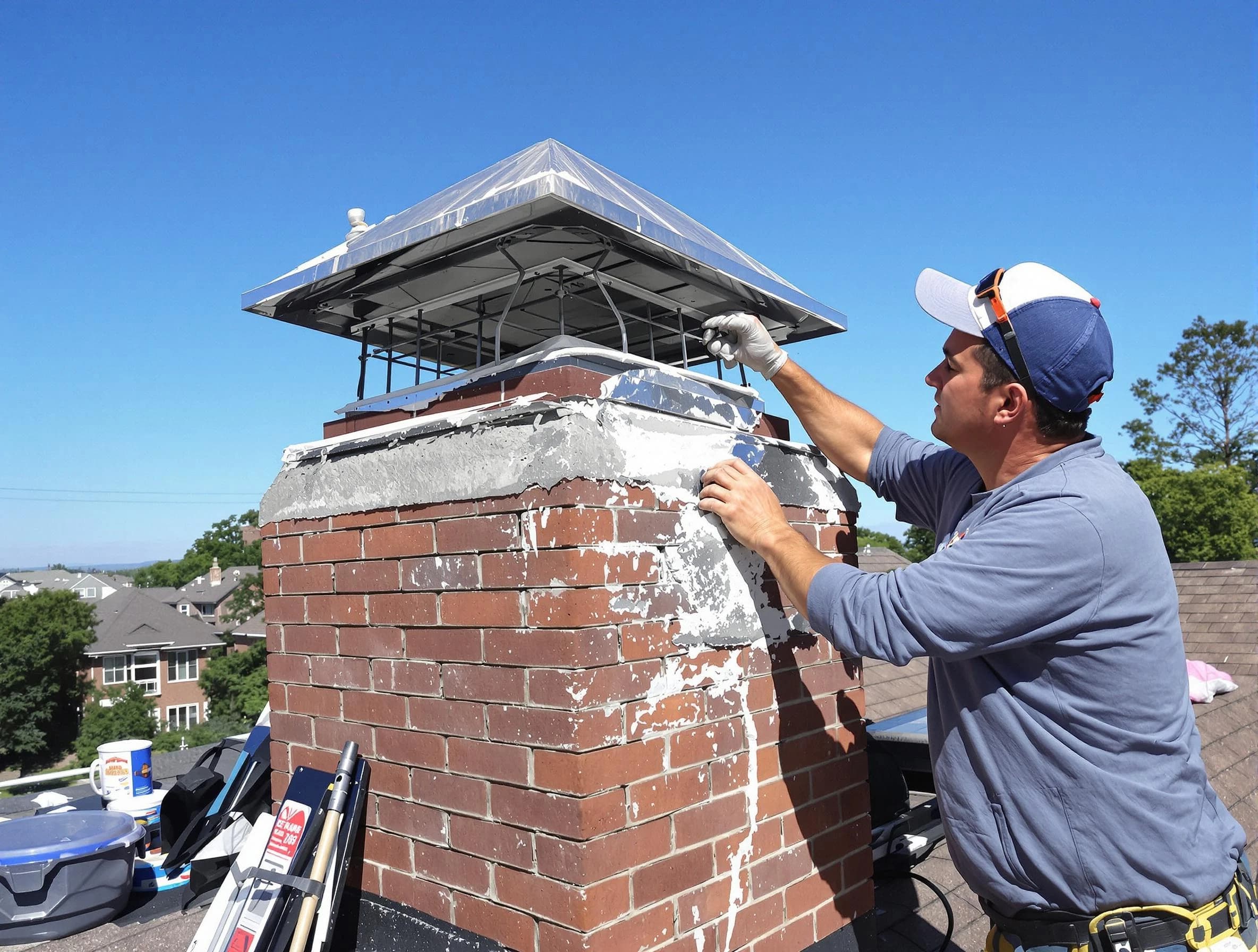 Chimney Crown Services in Brick