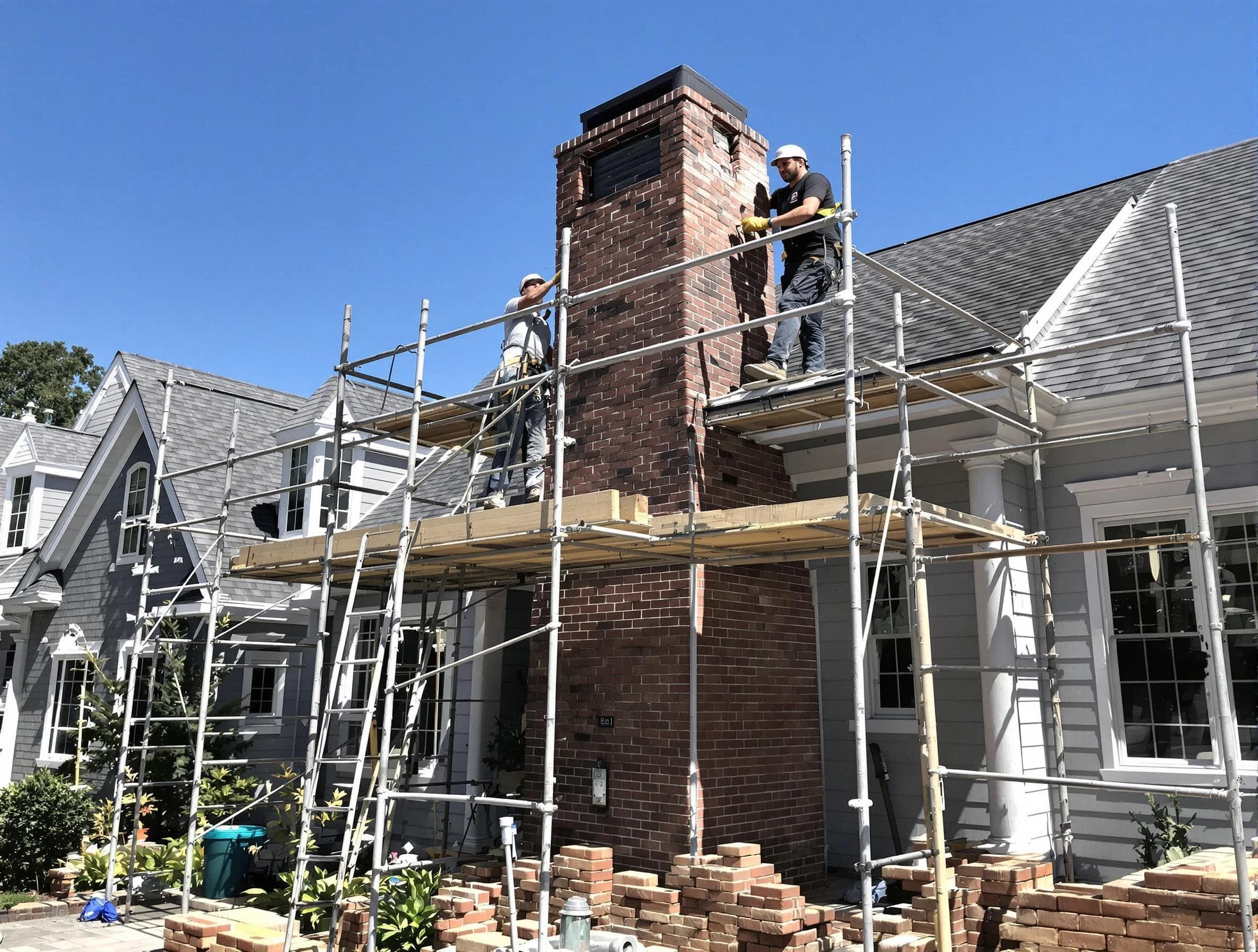 Chimney Rebuilding in Brick