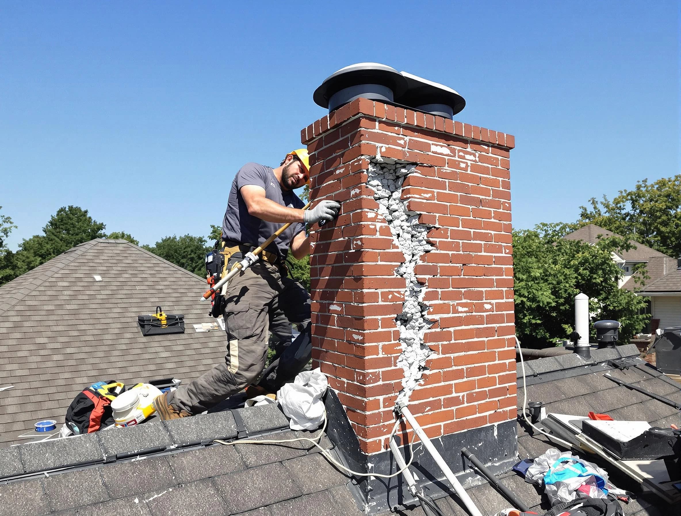 Chimney Repair in Brick