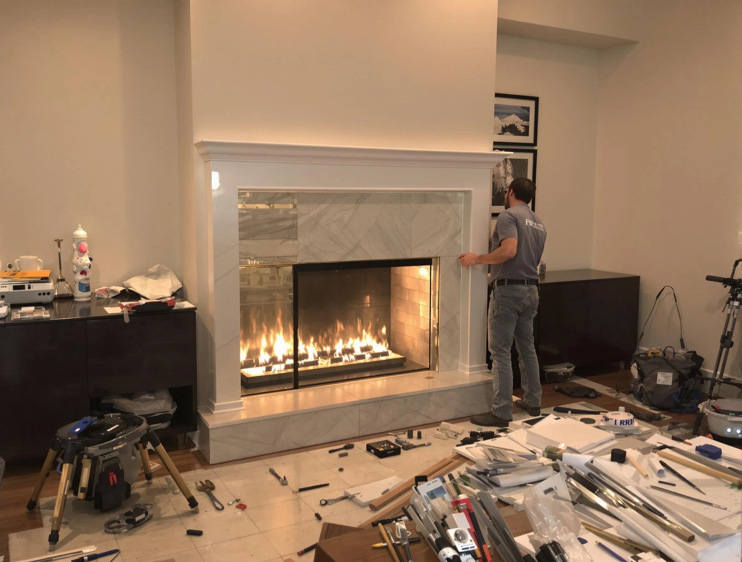 Fireplace Installation in Brick